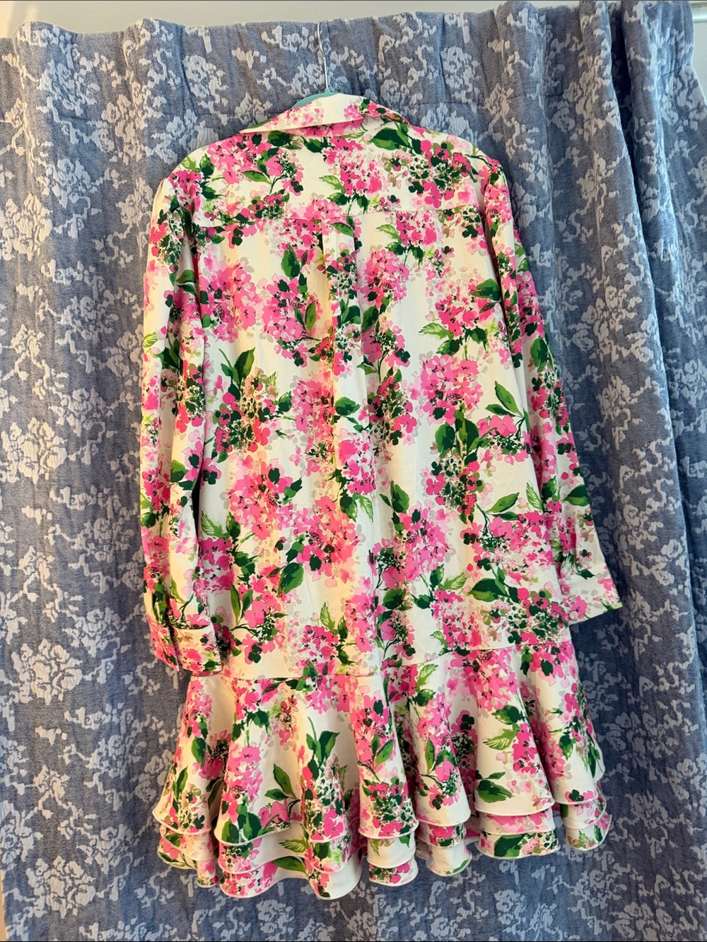 Tuckernuck Pink and Green Floral Button-Front Tunic - Picture 6 of 6